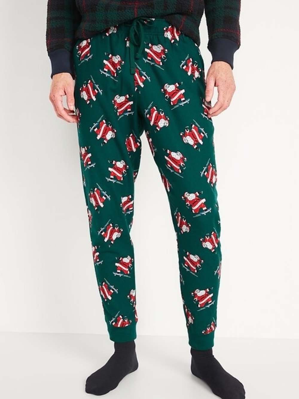 Old Navy Men’s Flannel Pajama Jogger Pant NEW Skateboarding Santa XL